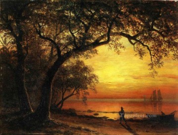 Island Oil Painting - Island of New Providence Albert Bierstadt